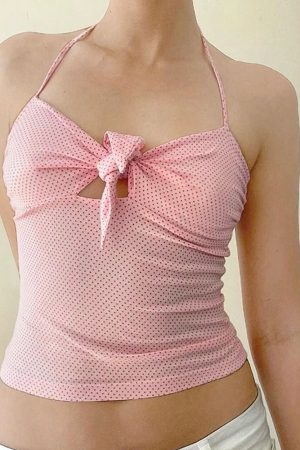 Cute Everyday Outfits, Outfit Inspo Casual Morning In Paris Polka Dot Halter Top