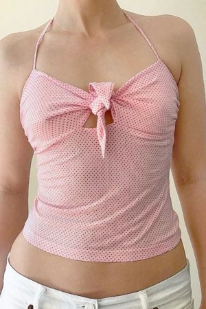 Cute Everyday Outfits, Outfit Inspo Casual Morning In Paris Polka Dot Halter Top