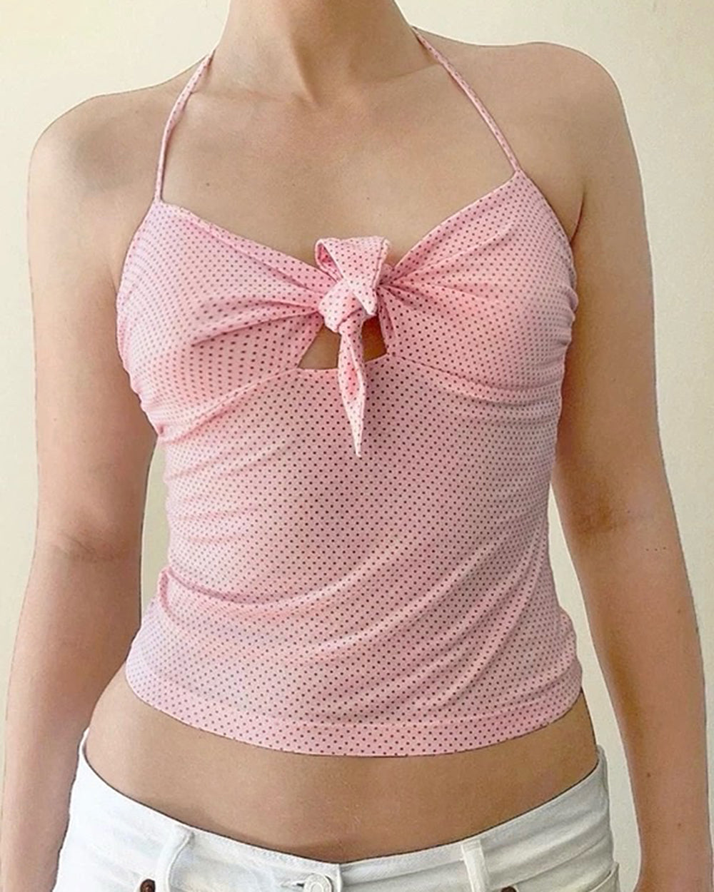 Cute Everyday Outfits, Outfit Inspo Casual Morning In Paris Polka Dot Halter Top Cute Everyday Outfits, Outfit Inspo Casual Morning In Paris Polka Dot Halter Top