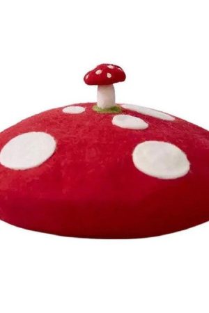 Cute Everyday Outfits, Outfit Inspo Casual Mushroom Beret Hat