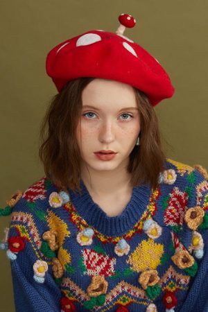 Cute Everyday Outfits, Outfit Inspo Casual Mushroom Beret Hat