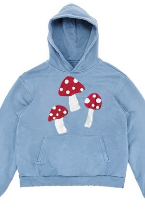 Cute Everyday Outfits, Outfit Inspo Casual Mushroom Print Hoodie