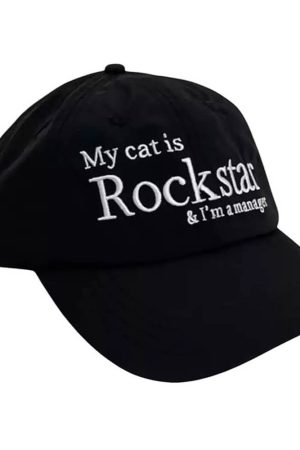 Cute Everyday Outfits, Outfit Inspo Casual My Cat is Rockstar Cap