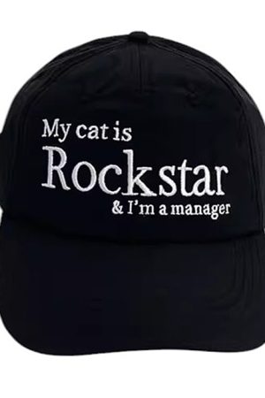 Cute Everyday Outfits, Outfit Inspo Casual My Cat is Rockstar Cap