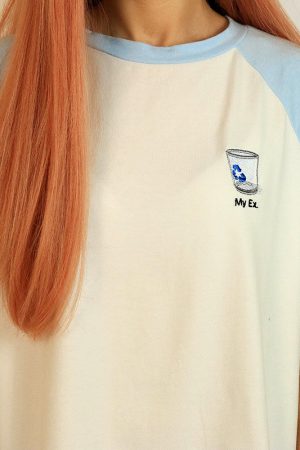 Cute Everyday Outfits, Outfit Inspo Casual My Ex T-Shirt in Blue