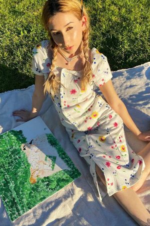 Cute Everyday Outfits, Outfit Inspo Casual Naturecore Aesthetic Floral Dress