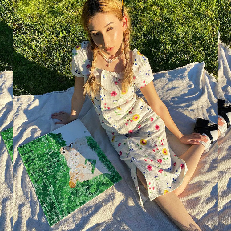 Cute Everyday Outfits, Outfit Inspo Casual Naturecore Aesthetic Floral Dress Cute Everyday Outfits, Outfit Inspo Casual Naturecore Aesthetic Floral Dress