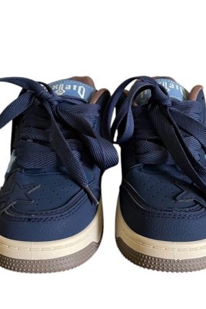 Cute Everyday Outfits, Outfit Inspo Casual Navy Blue Star Aesthetic Sneakers