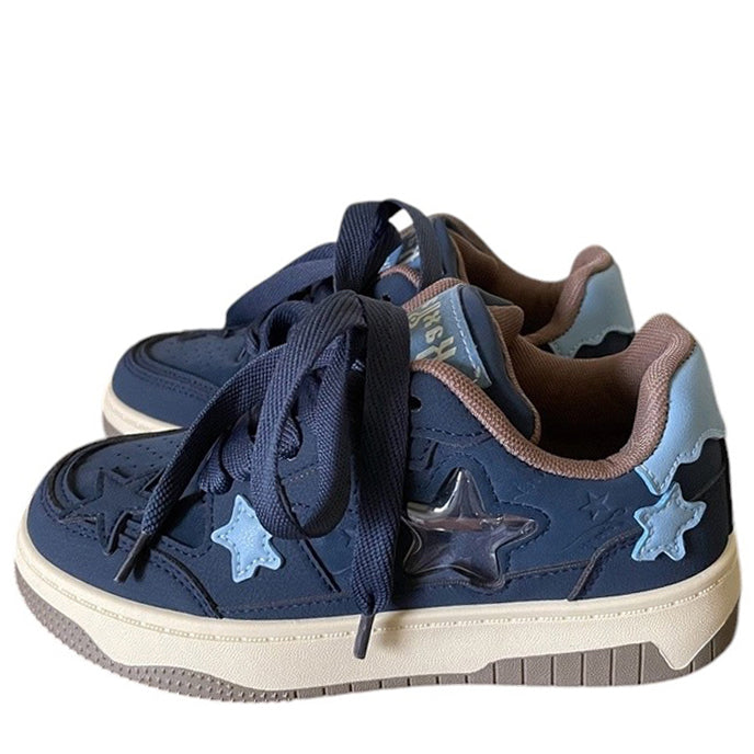 Cute Everyday Outfits, Outfit Inspo Casual Navy Blue Star Aesthetic Sneakers