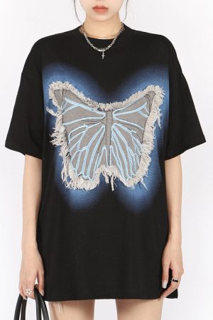 Cute Everyday Outfits, Outfit Inspo Casual Neon Butterfly Oversized T-Shirt