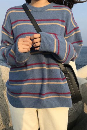 Cute Everyday Outfits, Outfit Inspo Casual New Student Striped Sweater