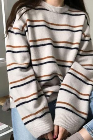 Cute Everyday Outfits, Outfit Inspo Casual New Student Striped Sweater