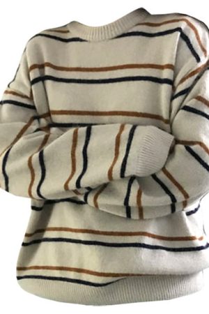Cute Everyday Outfits, Outfit Inspo Casual New Student Striped Sweater