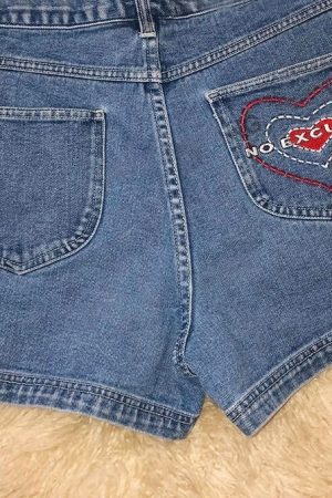 Cute Everyday Outfits, Outfit Inspo Casual No Excuses Embroidery Denim Shorts
