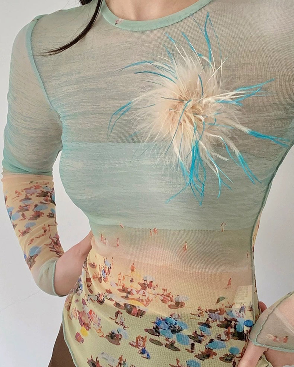 Cute Everyday Outfits, Outfit Inspo Casual Ocean Beach Print Top Cute Everyday Outfits, Outfit Inspo Casual Ocean Beach Print Top