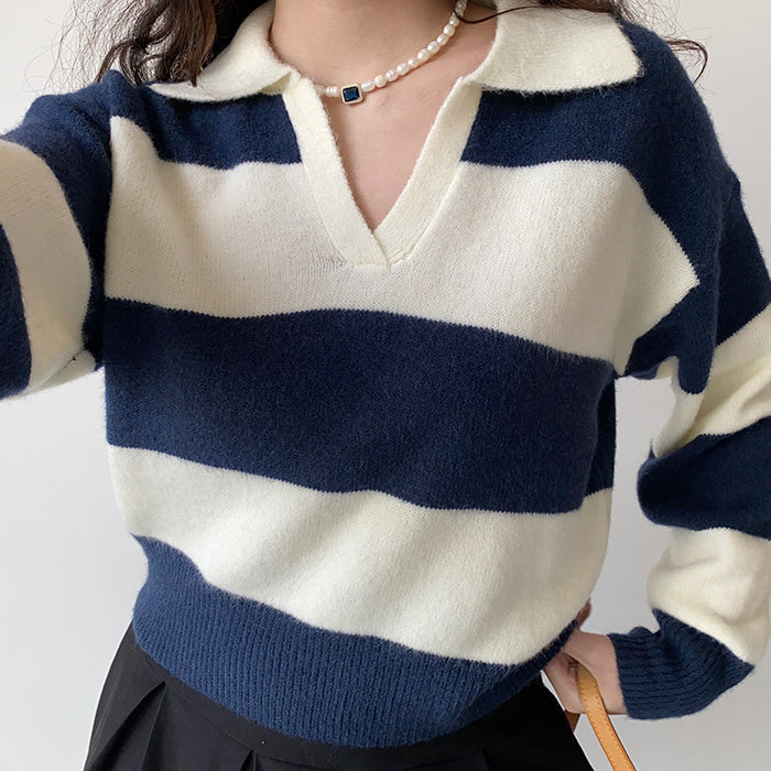 Cute Everyday Outfits, Outfit Inspo Casual Old Money Striped Pullover Cute Everyday Outfits, Outfit Inspo Casual Old Money Striped Pullover