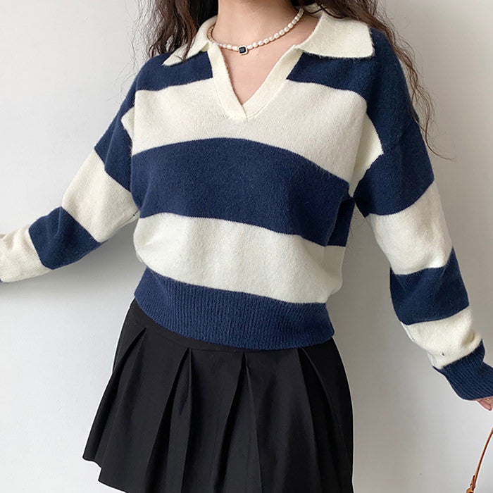 Cute Everyday Outfits, Outfit Inspo Casual Old Money Striped Pullover Cute Everyday Outfits, Outfit Inspo Casual Old Money Striped Pullover
