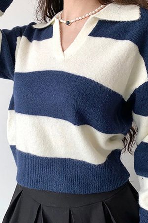Cute Everyday Outfits, Outfit Inspo Casual Old Money Striped Pullover