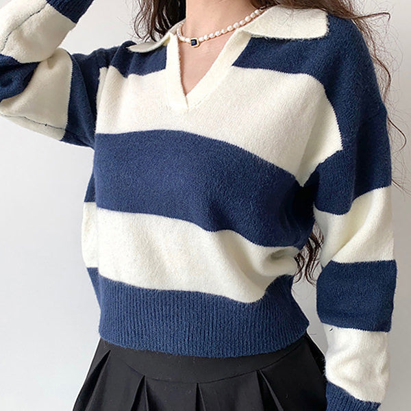 Cute Everyday Outfits, Outfit Inspo Casual Old Money Striped Pullover