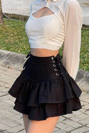 Cute Everyday Outfits, Outfit Inspo Casual One And Only Lace Up Skirt