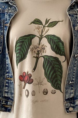 Cute Everyday Outfits, Outfit Inspo Casual Oversized Botanical Tee