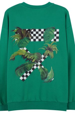 Cute Everyday Outfits, Outfit Inspo Casual Palm Leaf Checker Sweatshirt