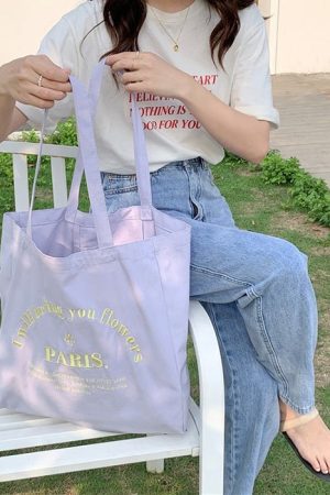 Cute Everyday Outfits, Outfit Inspo Casual Paris Embroidered Flower Bag