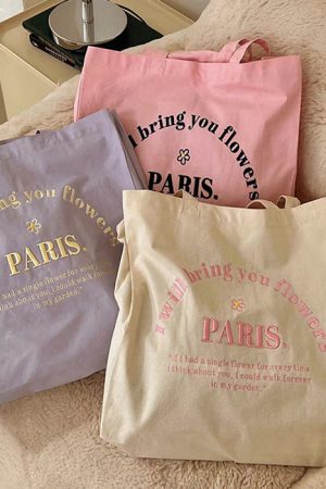 Cute Everyday Outfits, Outfit Inspo Casual Paris Embroidered Flower Bag