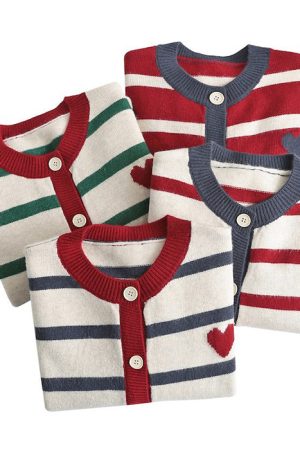 Cute Everyday Outfits, Outfit Inspo Casual Paris Striped Cardigan