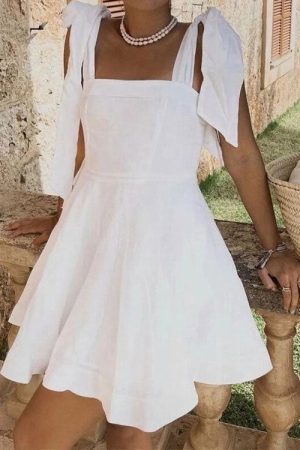 Cute Everyday Outfits, Outfit Inspo Casual Parisian Aesthetic Bow Tie Dress