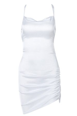 Cute Everyday Outfits, Outfit Inspo Casual Parisian Lace Up Satin Dress