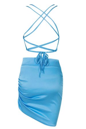 Cute Everyday Outfits, Outfit Inspo Casual Parisian Lace Up Satin Dress