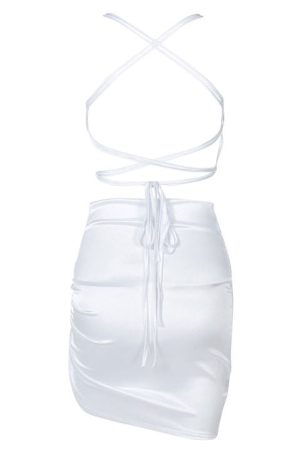 Cute Everyday Outfits, Outfit Inspo Casual Parisian Lace Up Satin Dress