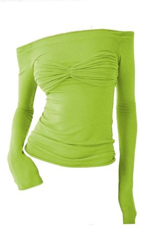 Cute Everyday Outfits, Outfit Inspo Casual Parisian Ruched Long Sleeve Top