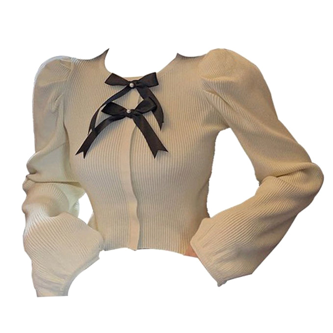 Cute Everyday Outfits, Outfit Inspo Casual Parisian Style Ribbed Top with Bows