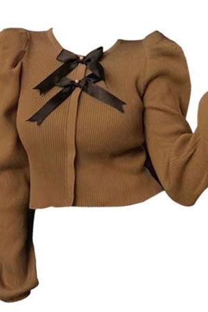 Cute Everyday Outfits, Outfit Inspo Casual Parisian Style Ribbed Top with Bows