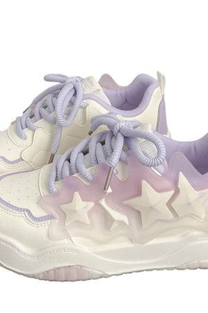 Cute Everyday Outfits, Outfit Inspo Casual Pastel Aesthetic Star Sneakers