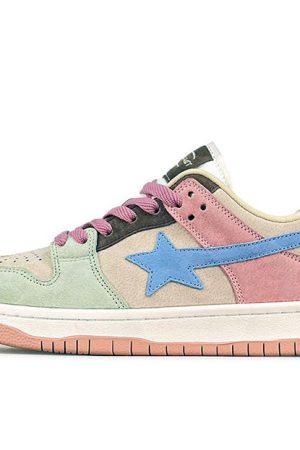 Cute Everyday Outfits, Outfit Inspo Casual Pastel Color Block Star Sneakers