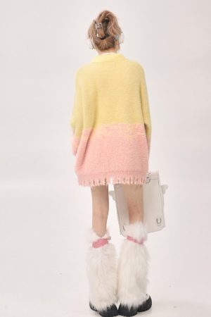 Cute Everyday Outfits, Outfit Inspo Casual Pastel Knit Sweater with Star Design