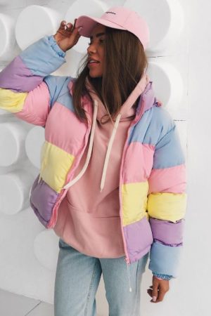 Cute Everyday Outfits, Outfit Inspo Casual Pastel Padded Jacket