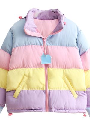 Cute Everyday Outfits, Outfit Inspo Casual Pastel Padded Jacket
