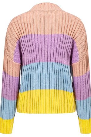 Cute Everyday Outfits, Outfit Inspo Casual Pastel Rainbow Jumper