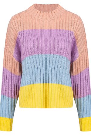 Cute Everyday Outfits, Outfit Inspo Casual Pastel Rainbow Jumper