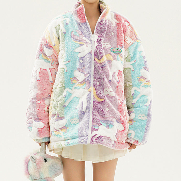 Cute Everyday Outfits, Outfit Inspo Casual Pastel Unicorn Zip-Up Jacket Cute Everyday Outfits, Outfit Inspo Casual Pastel Unicorn Zip-Up Jacket
