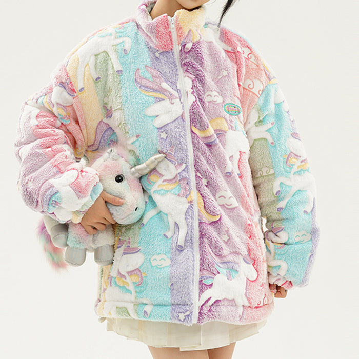Cute Everyday Outfits, Outfit Inspo Casual Pastel Unicorn Zip-Up Jacket Cute Everyday Outfits, Outfit Inspo Casual Pastel Unicorn Zip-Up Jacket