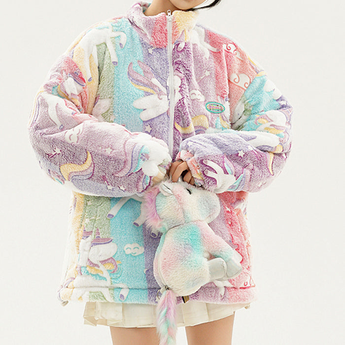 Cute Everyday Outfits, Outfit Inspo Casual Pastel Unicorn Zip-Up Jacket Cute Everyday Outfits, Outfit Inspo Casual Pastel Unicorn Zip-Up Jacket