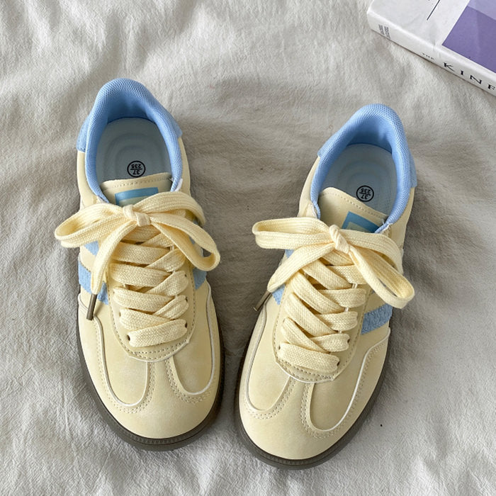 Cute Everyday Outfits, Outfit Inspo Casual Pastel Yellow & Blue Stripe Sneakers Cute Everyday Outfits, Outfit Inspo Casual Pastel Yellow & Blue Stripe Sneakers