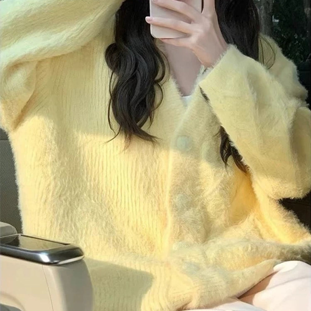 Cute Everyday Outfits, Outfit Inspo Casual Pastel Yellow Fuzzy Cardigan Cute Everyday Outfits, Outfit Inspo Casual Pastel Yellow Fuzzy Cardigan