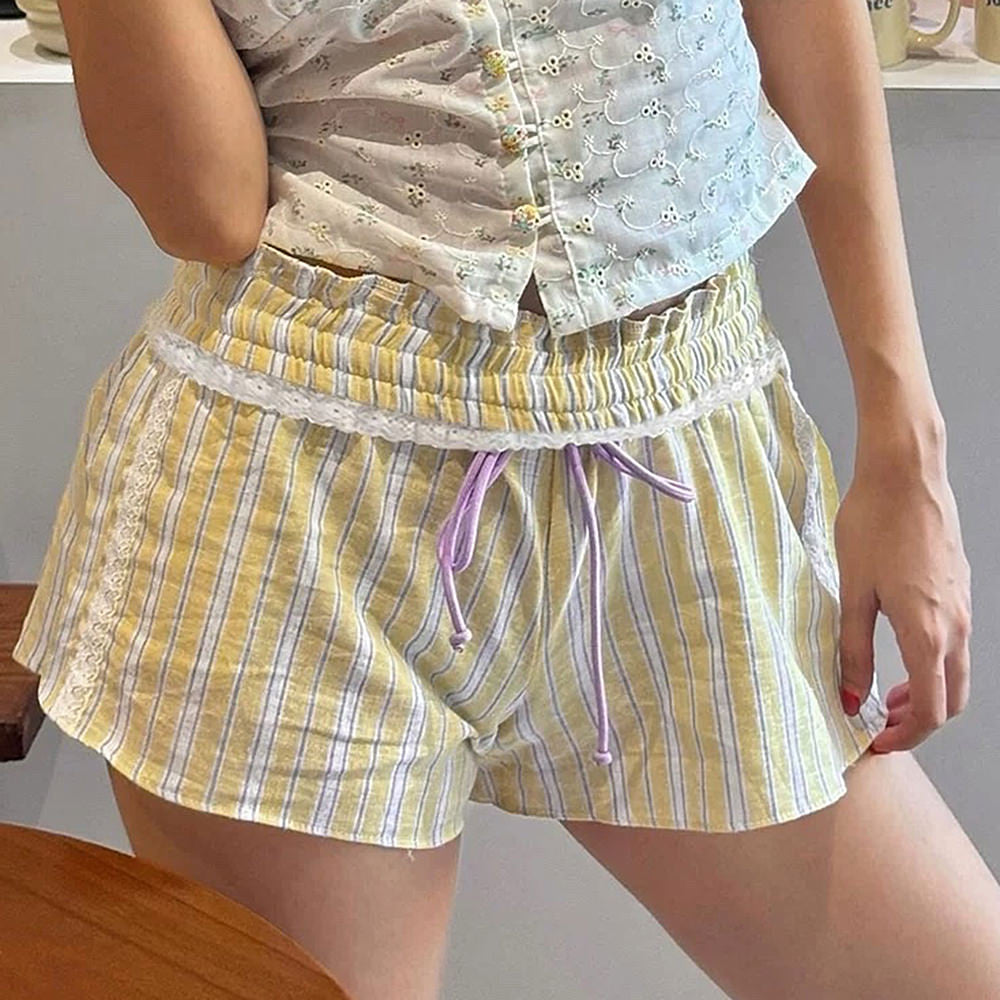 Cute Everyday Outfits, Outfit Inspo Casual Pastel Yellow & Pink Pinstripe Shorts Cute Everyday Outfits, Outfit Inspo Casual Pastel Yellow & Pink Pinstripe Shorts