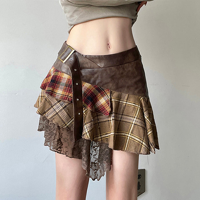 Cute Everyday Outfits, Outfit Inspo Casual Patchwork Asymmetrical Mini Skirt Cute Everyday Outfits, Outfit Inspo Casual Patchwork Asymmetrical Mini Skirt